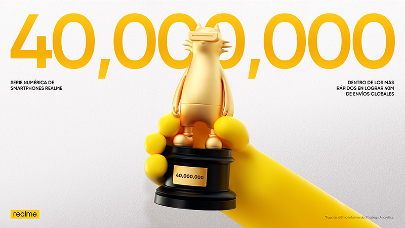 realme serie numerica 40 millones hito