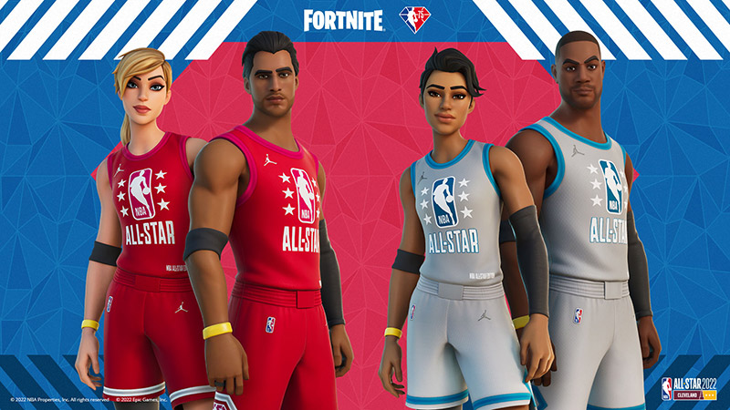 Fortnite x NBA 75 aniversario atuendos emote