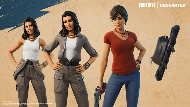 Fortnite x Uncharted Fuera del mapa Chloe