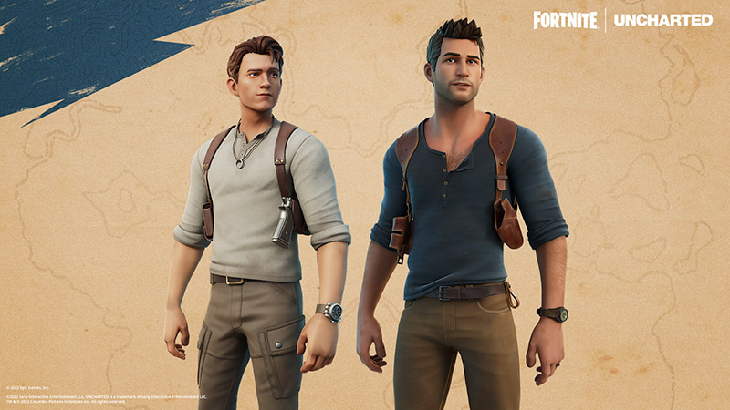 Fortnite x Uncharted Fuera del mapa Nathan