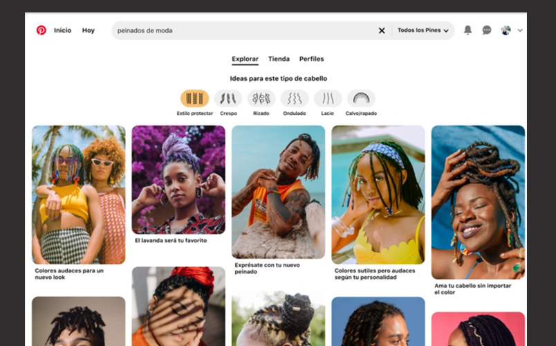 Pinterest presenta en México la búsqueda por tipo de cabello