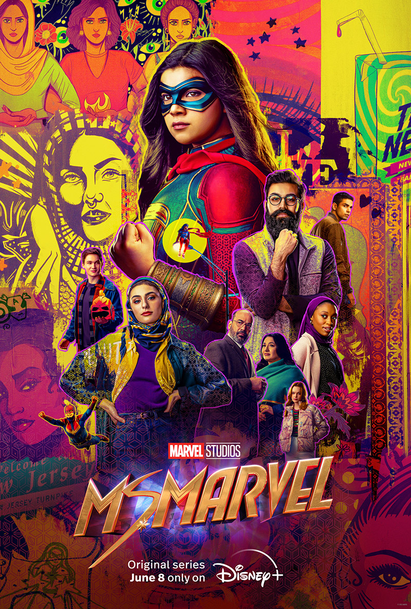 Poster Ms Marvel Kamala Khan, familia y amigos