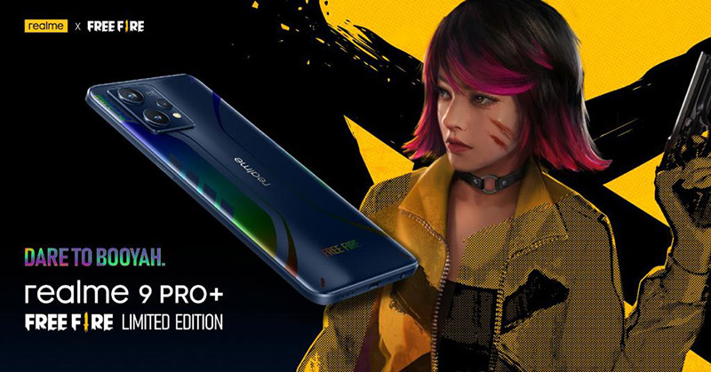 realme 9 PRO+ Free Fire Limited Edition diseno