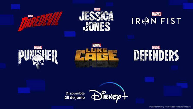 Daredevil, Jessica Jones, Luke Cage, Iron Fist y más en Disney+