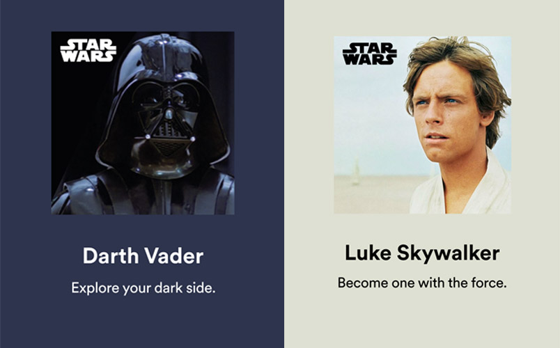 Spotify Fusionar Personajes Star Wars