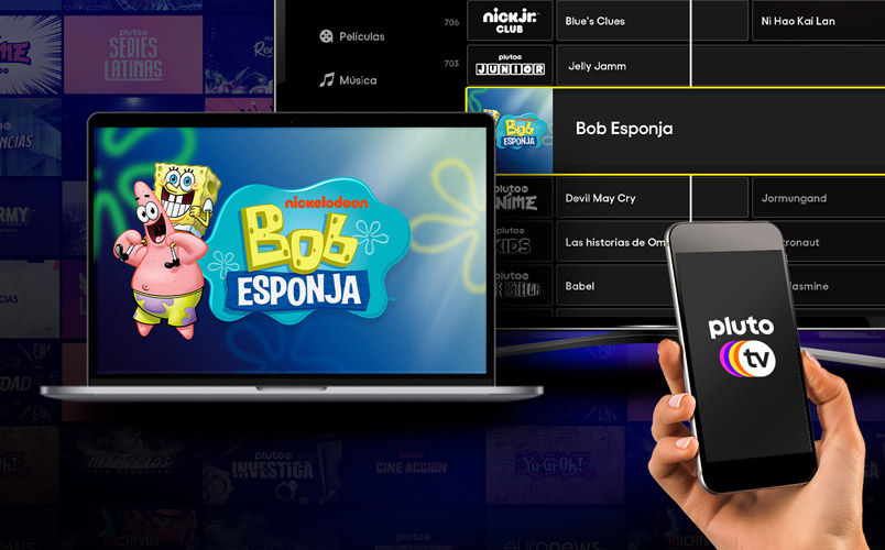 Bob Esponja y Death Note estrenan nuevo canal en Pluto TV