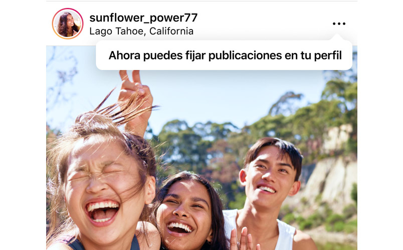 Instagram te deja fijar hasta tres fotografías o Reels en tu perfil