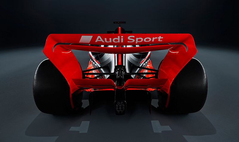 Audi Formula 1 anuncio trasera