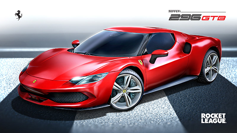 El nuevo híbrido Ferrari 296 GTB también llega a Rocket League