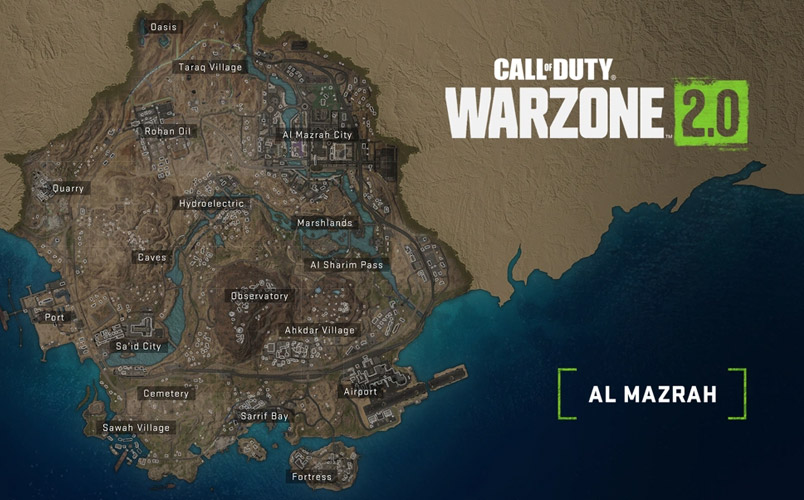 Al Mazrah el nuevo mapa que tendrás en Call of Duty Warzone 2.0