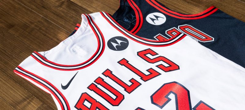 El logotipo de alas de Motorola ahora están con los Chicago Bulls