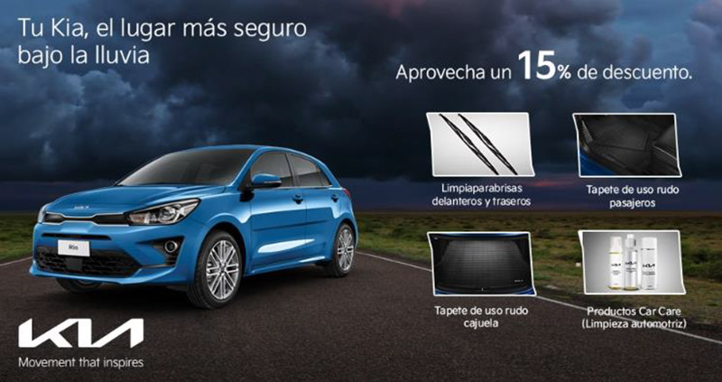 KIA accesorios lluvia
