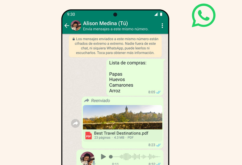¿Cómo enviar un Mensaje a ti mismo por WhatsApp?