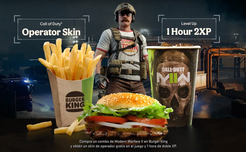 La Whopper edición especial Call of Duty con Operador gratis