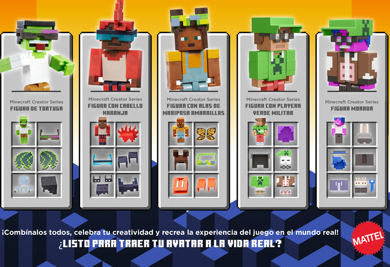 Minecraft Creator Series de Mattel personajes diciembre 2022