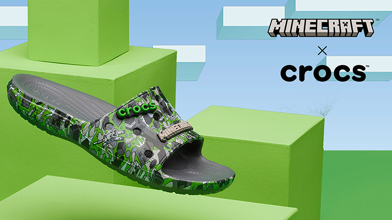Classic-Slide Collection Minecraft x Crocs
