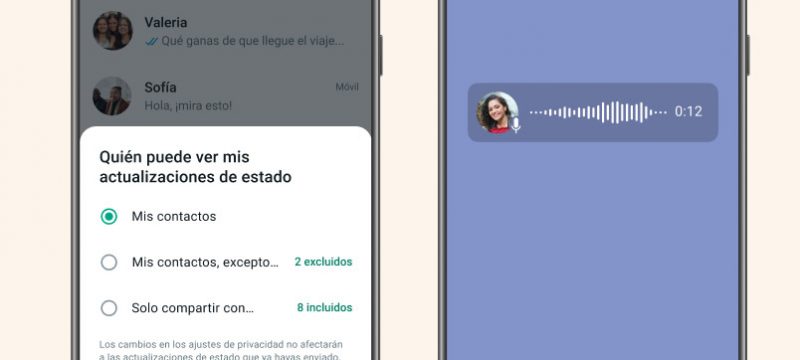 WhatsApp actualizaciones para los Estados