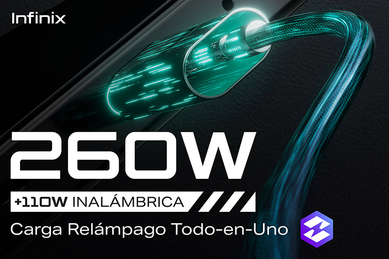 Infinix carga relámpago de 260W