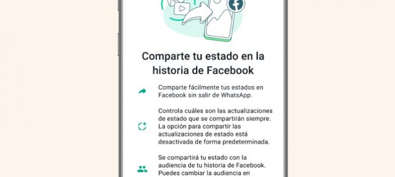 WhatsApp estado Facebook