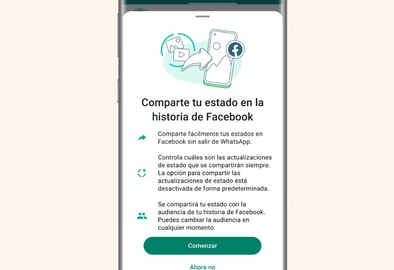 WhatsApp permite mayor facilidad al compartir estados en Facebook