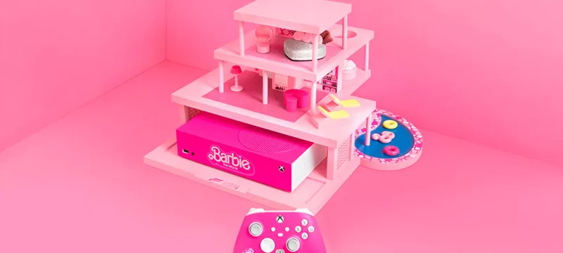 Xbox edición especial Barbie con Cinemex