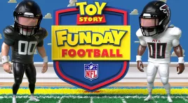 Atlanta Falcons vs Jacksonville Jaguars como muñecos de Toy Story