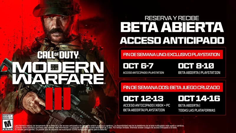 Todo sobre la esperada beta de Call of Duty: Modern Warfare III