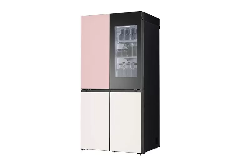 El refrigerador LG InstaView LM92BVJ en color rosa en México