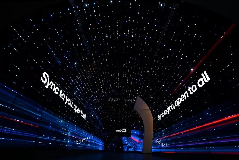 Plataforma webOS CES 2024 tunel