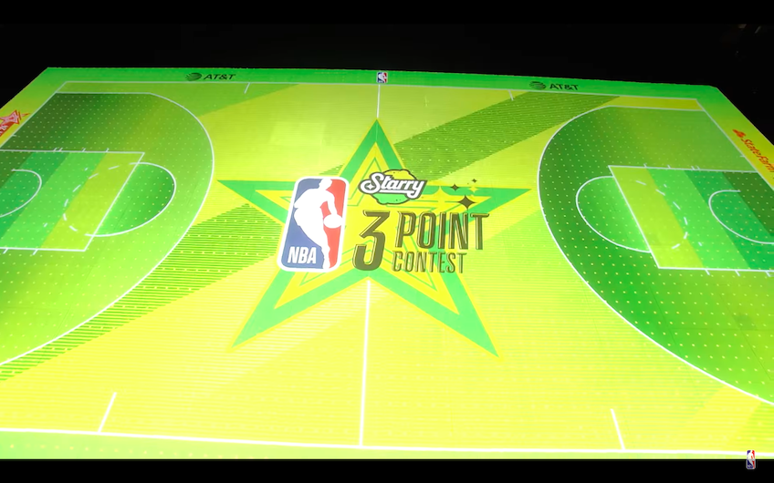 Así es la cancha LED para el All-Star Game de la NBA de 2024