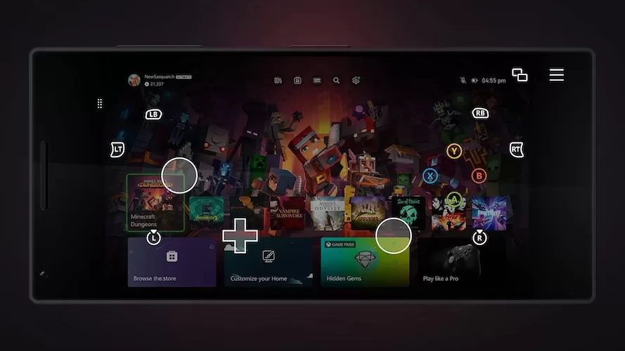 Xbox controles táctiles remoto novedades