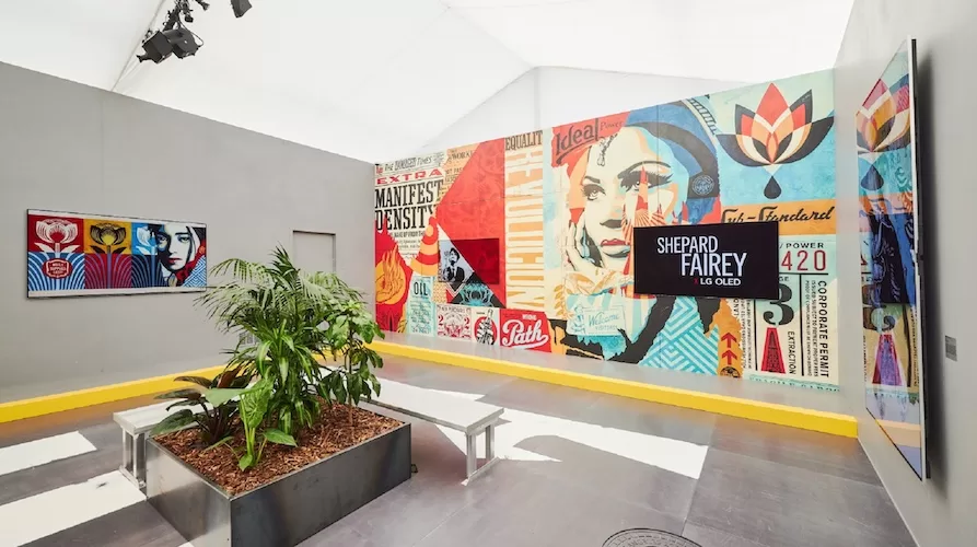 LG OLED x Shepard Fairey exposicion