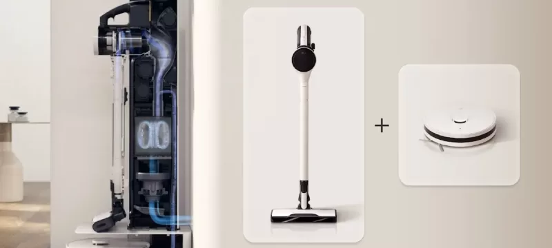 LG CordZero All-in-One Tower Combi + robot aspiradora