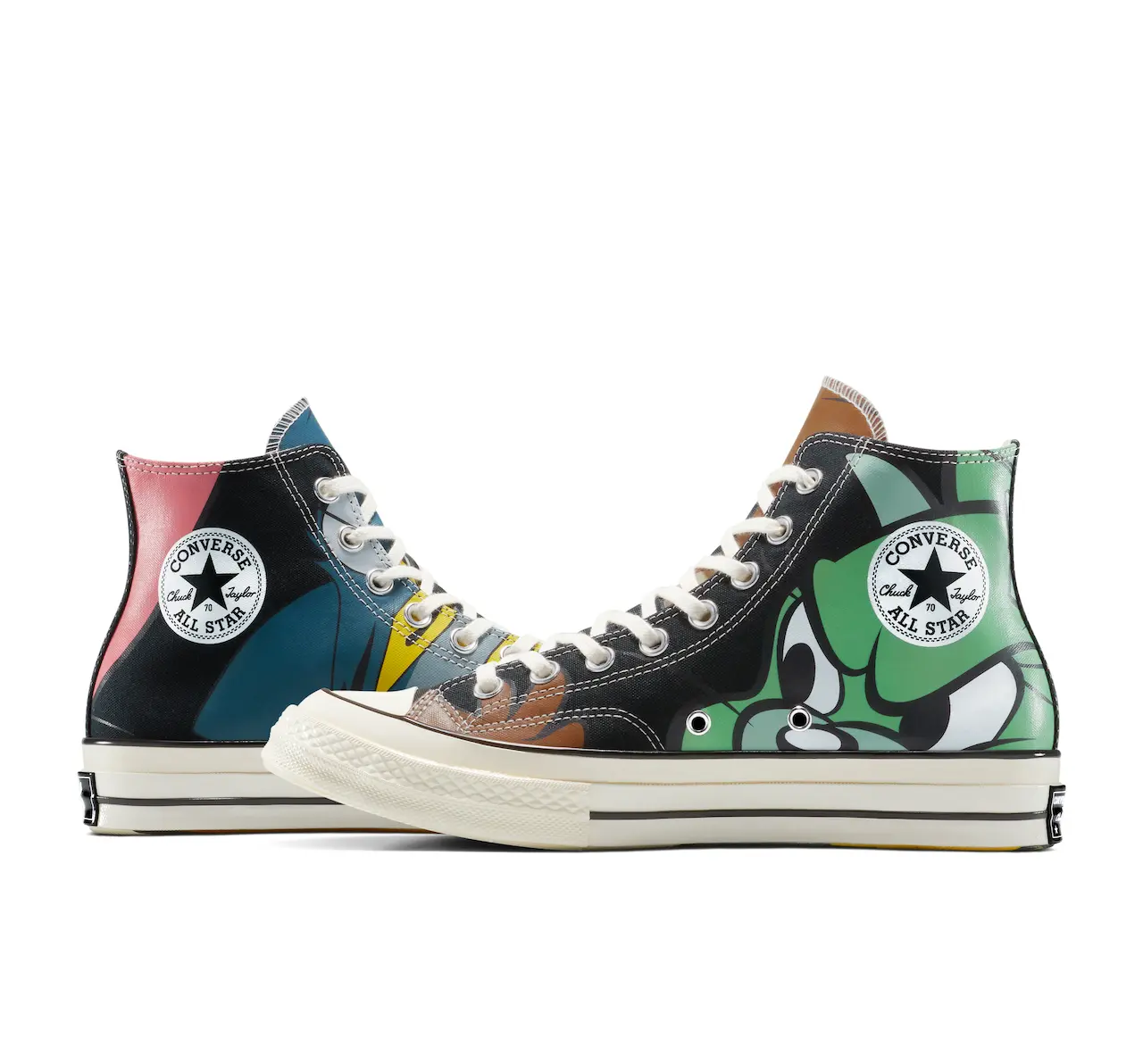Converse x Tom y Jerry Chuck Tayor 70 negro caras