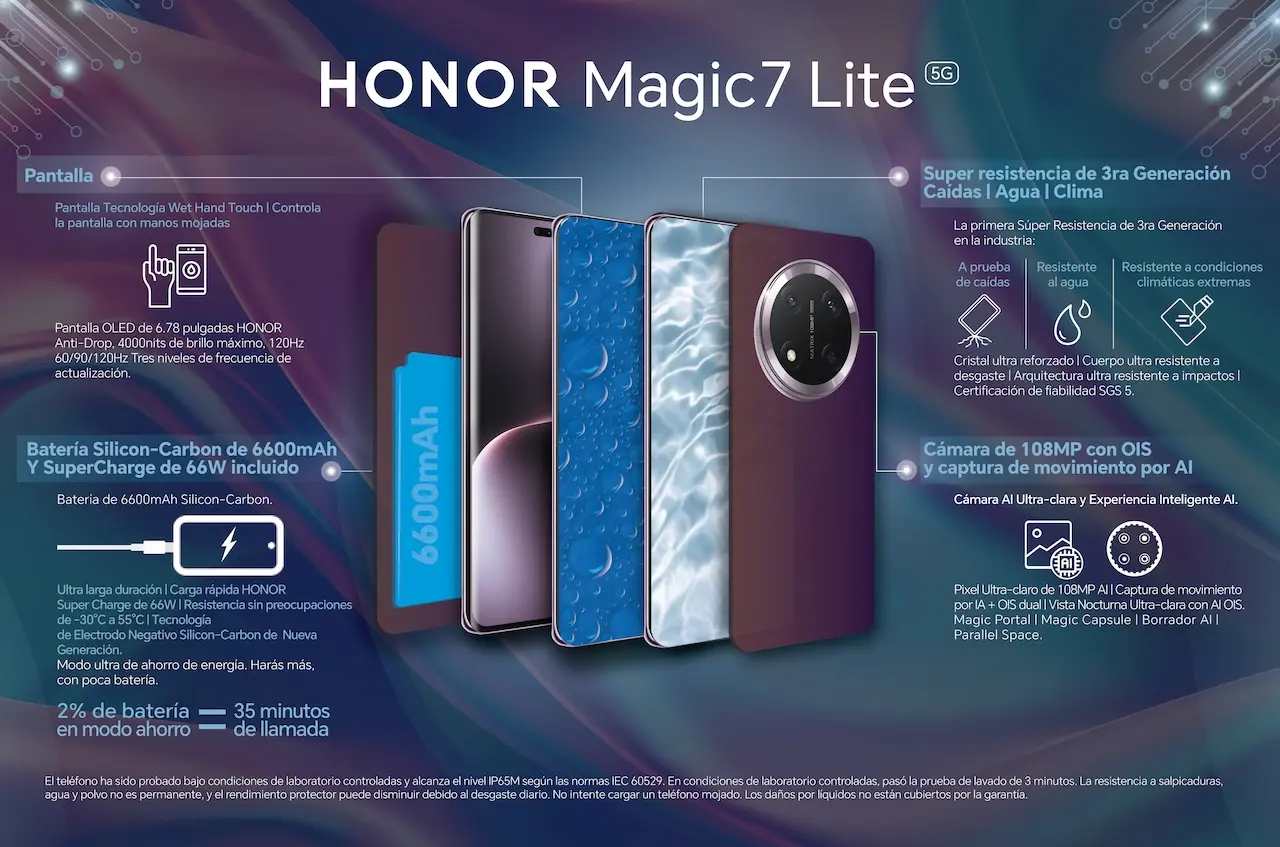 Honor Magic7 Lite caracteristicas