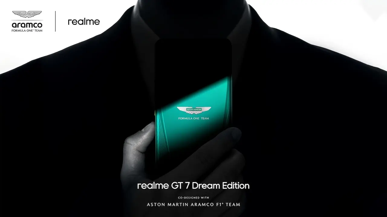 realme GT 7 Dream Edition el smartphone de Aston Martin Aramco Formula One