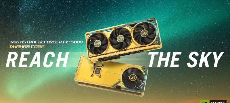 ROG Astral GeForce RTX 5080 Dhahab CORE OC Edition