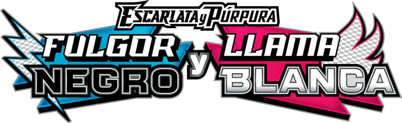 JCC Pokémon Escarlata y Púrpura-Fulgor Negro y Escarlata y Púrpura-Llama Blanca logo
