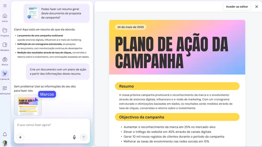 Canva IA idiomas