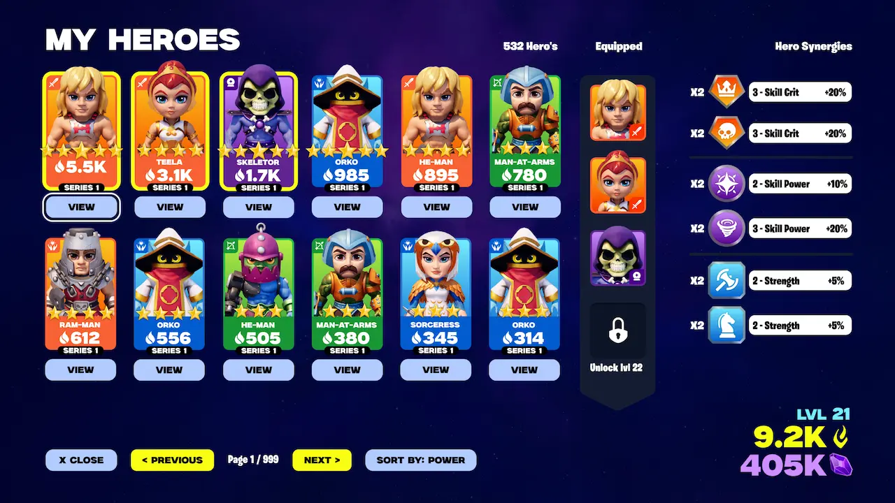 Masters of the Universe He-Man Heroes Fortnite personajes