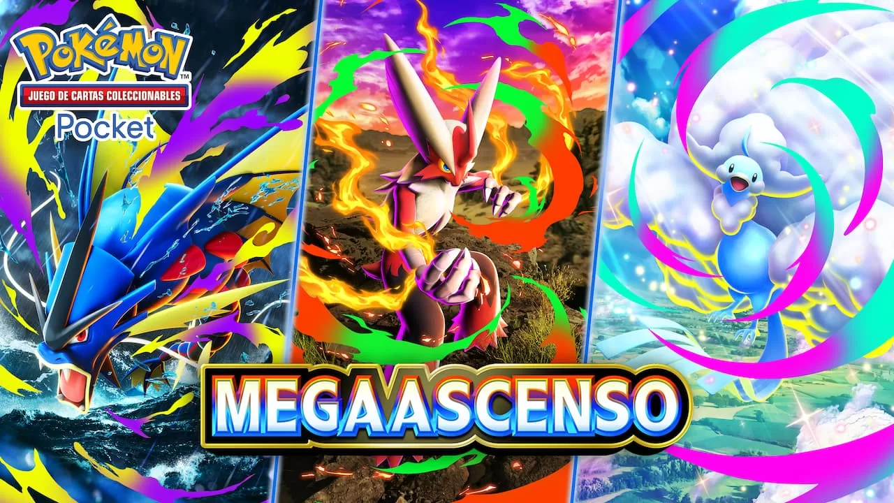 JCC Pokémon Pocket presenta la nueva expansión Megaascenso y estos eventos