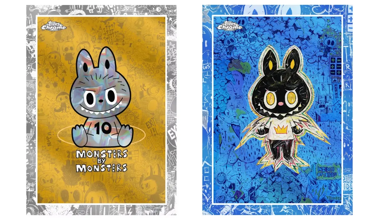 Topps x Labubu tarjetas 10 aniversario Chrome colores