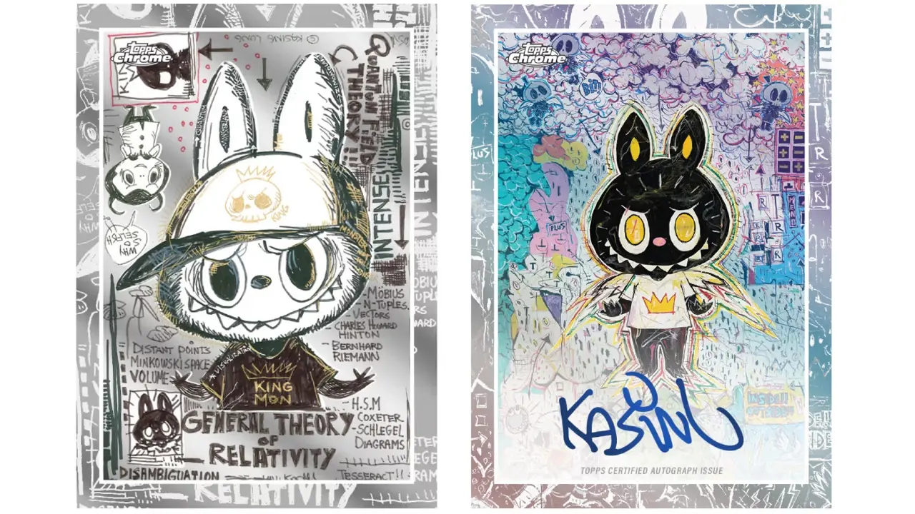Topps x Labubu tarjetas 10 aniversario autografo
