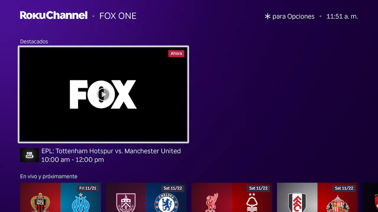 Suscripciones Premium Roku FOX One