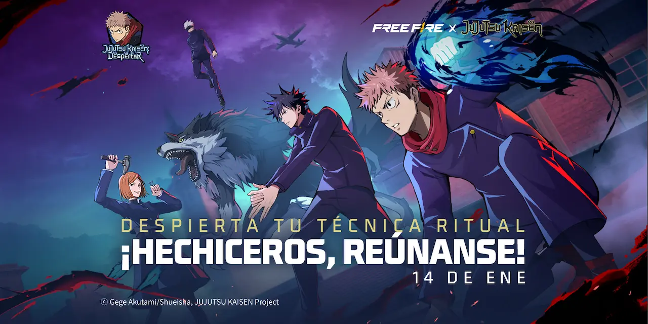 Jujutsu Kaisen se une a la batalla campal de Free Fire en evento único