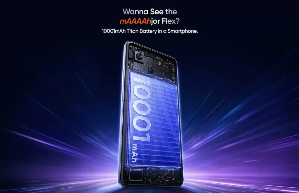 bateria Titan 10001mah en realme P4 Power 5G
