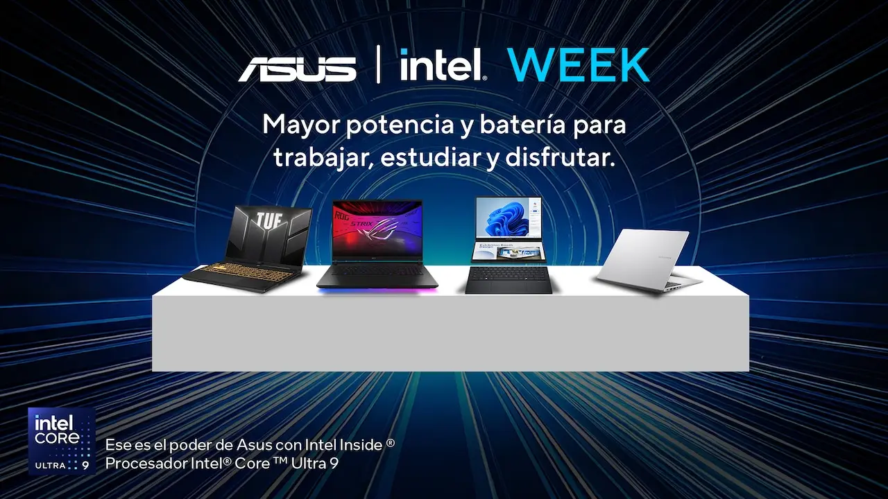 Las mejores computadoras ASUS y ROG para la Intel Week 2026