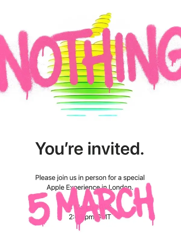 Nothing Phone (4a) invitacion marzo 2026 poster