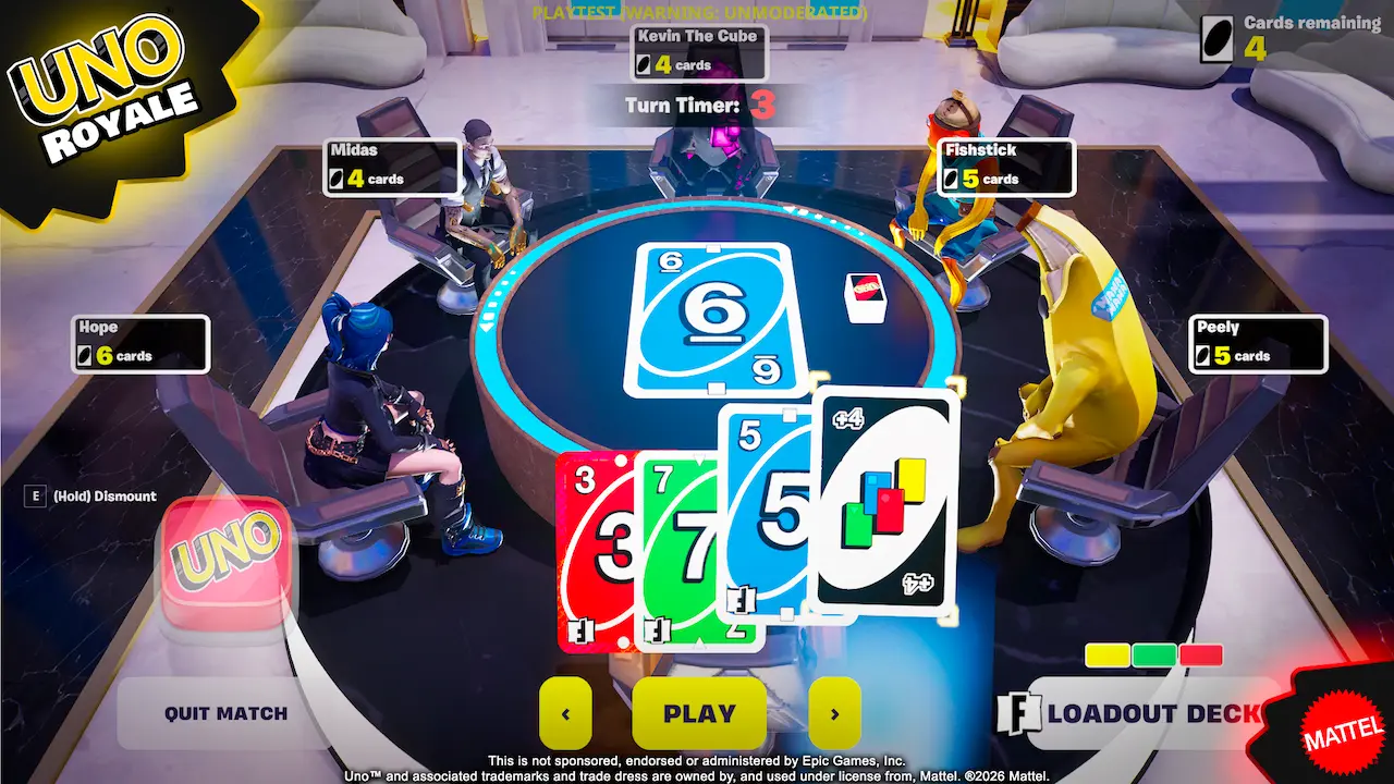 UNO Royale en Fortnite