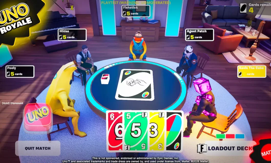 UNO en Fortnite y Roblox